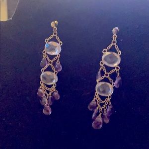 Amethyst drop earrings